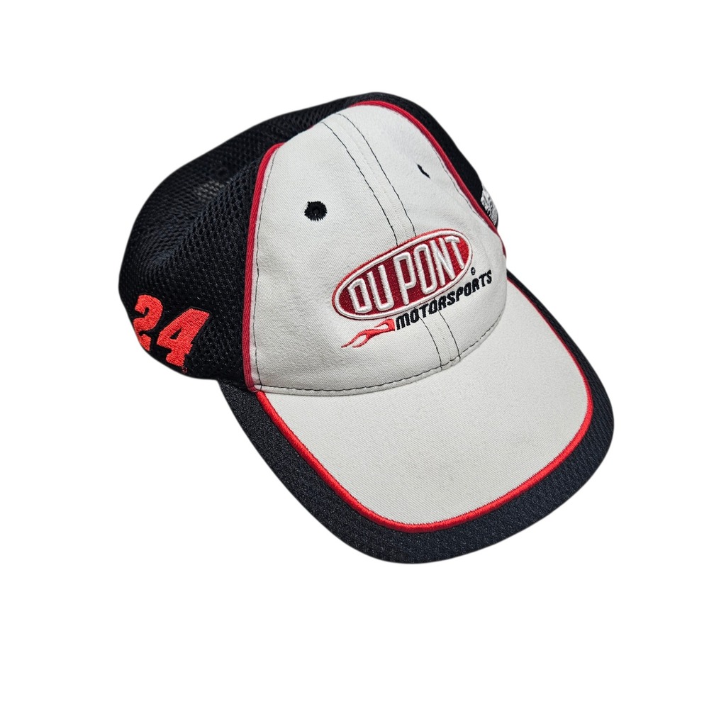 Chase Authentics DuPont Motorsports Hat Mens OSFM White Black Jeff Gordon 24 Cap